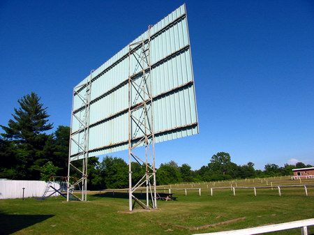 Sunset Auto Theatre - Back Of Screen - Photo From Water Winter Wonderland (newer photo)